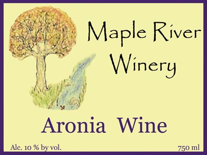 aronia wine label